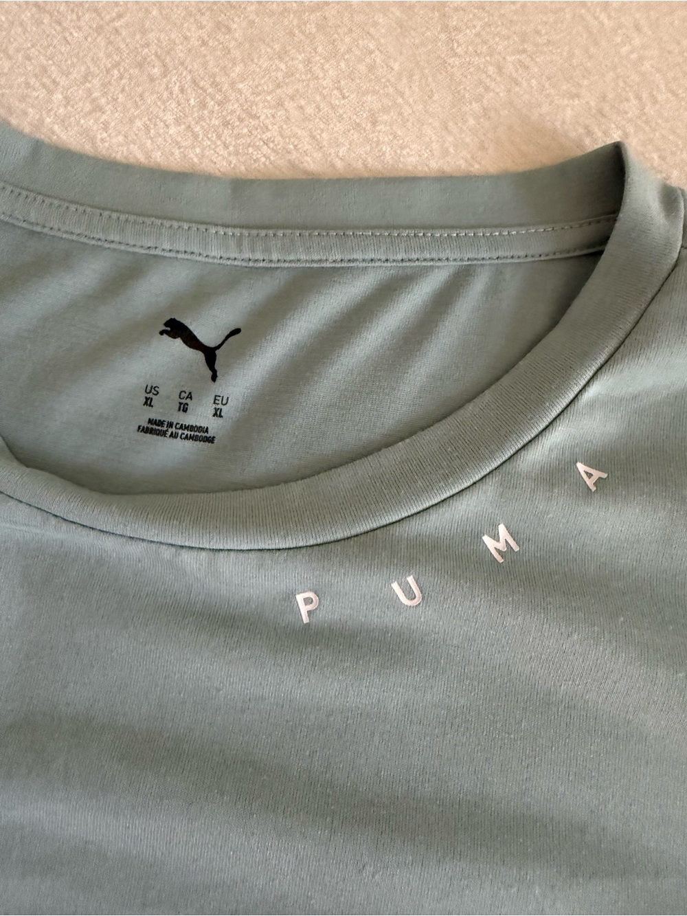 Puma Sage Green Cropped Tee